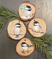 Chickadee Ornament Set